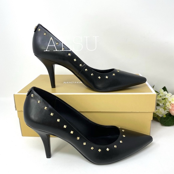 Michael Kors Flex MID Pump Nappa PU Leather Black - Picture 7 of 8